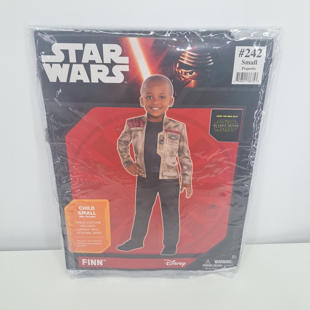 Disney Star Wars Finn The Force Awakens Child Small Costume Jumpsuit Jacket Toy - Picture 1 of 4